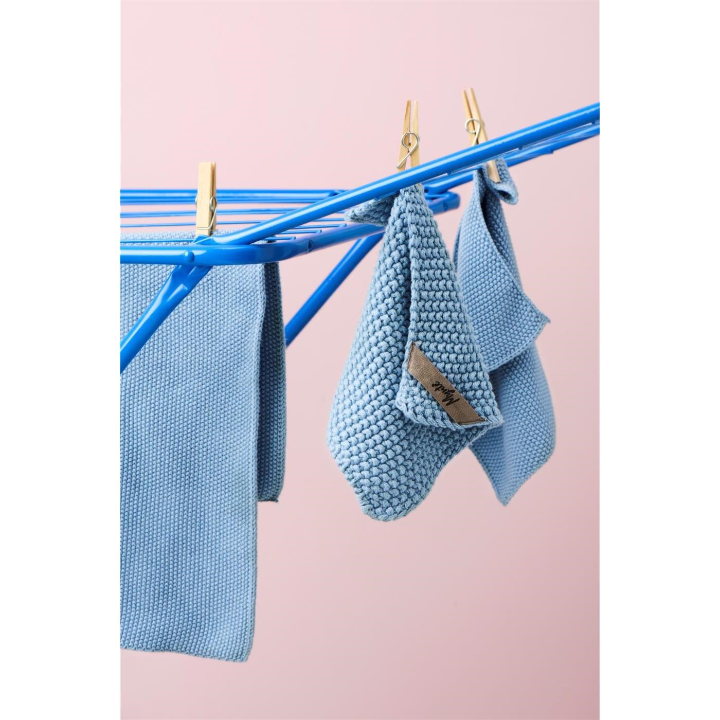 Pletená chňapka Mynte Ib Laursen 22x22 cm blue bell_0