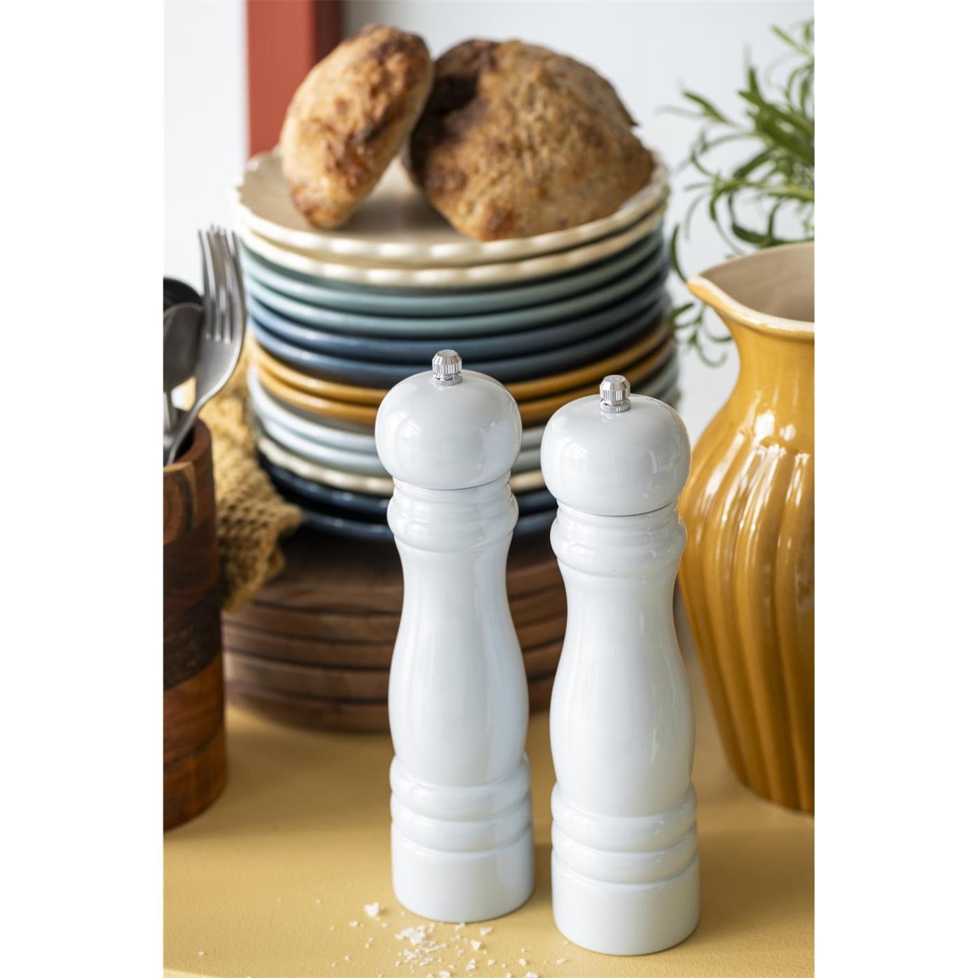 Sada dřevěných lakovaných mlýnků na sůl a pepř Ib Laursen V.21,5 cm sv. modrá_0