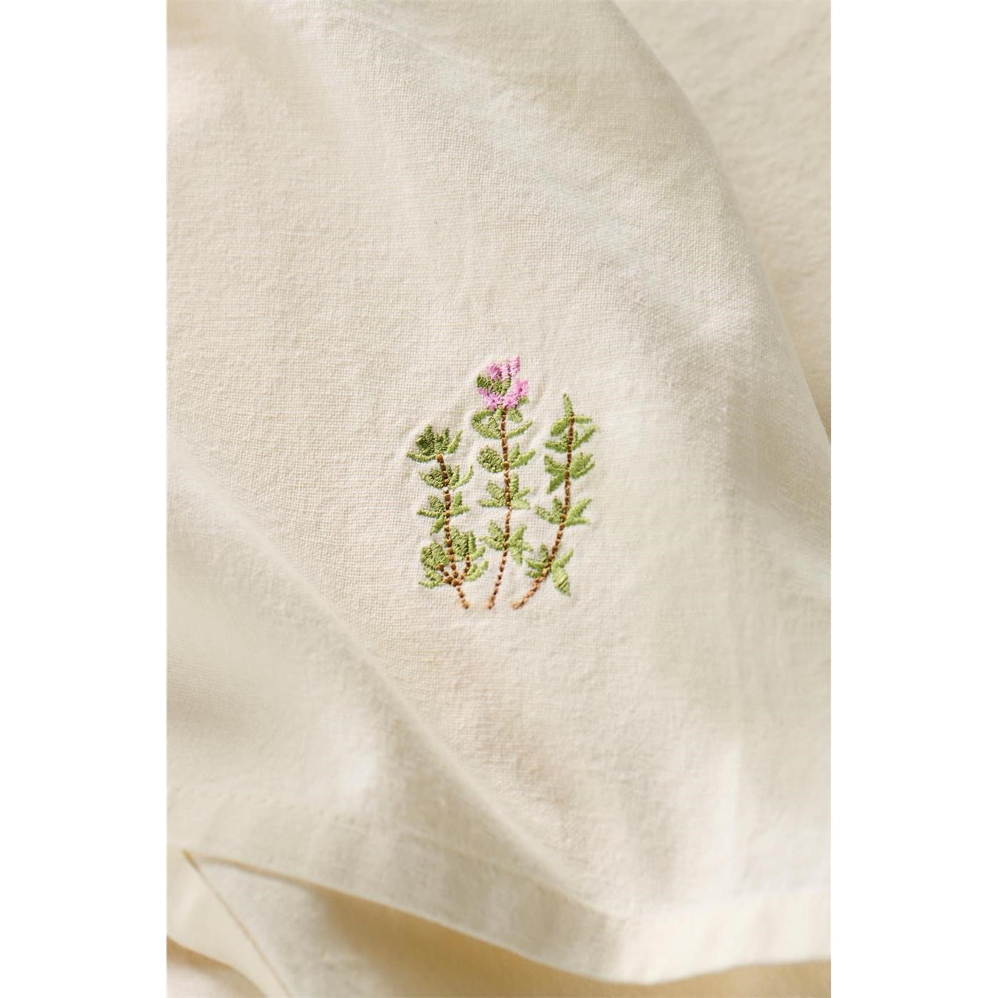 Bavlněný ubrousek s výšivkou tymiánu Ib Laursen 40x40 cm_1