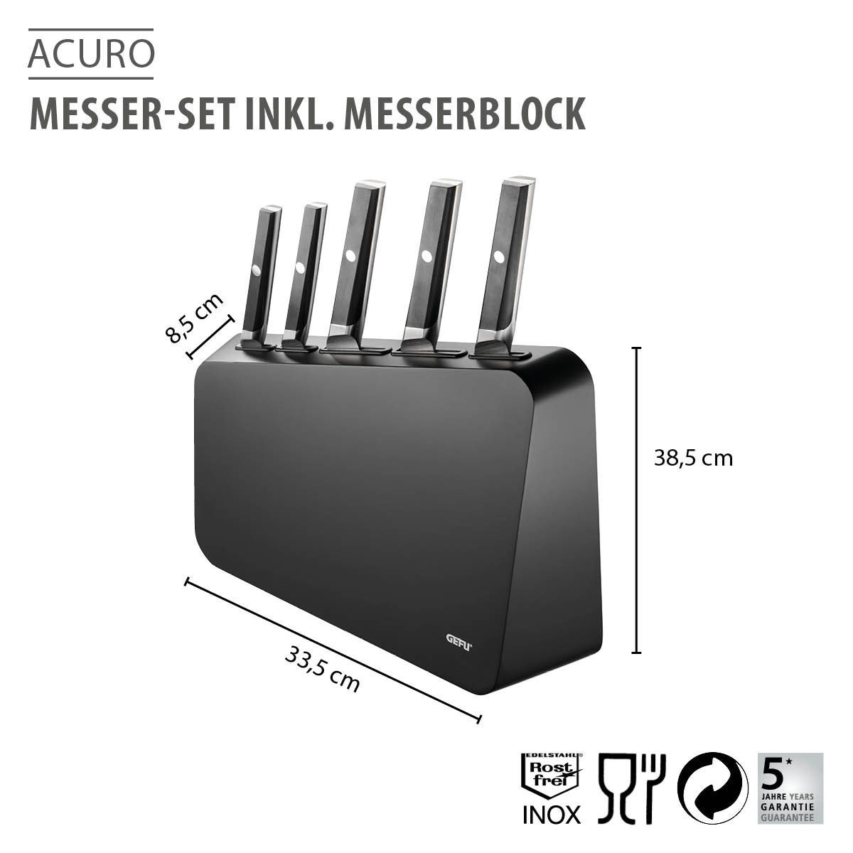 Sada nožů s blokem Gefu ACURO SET/6ks_1