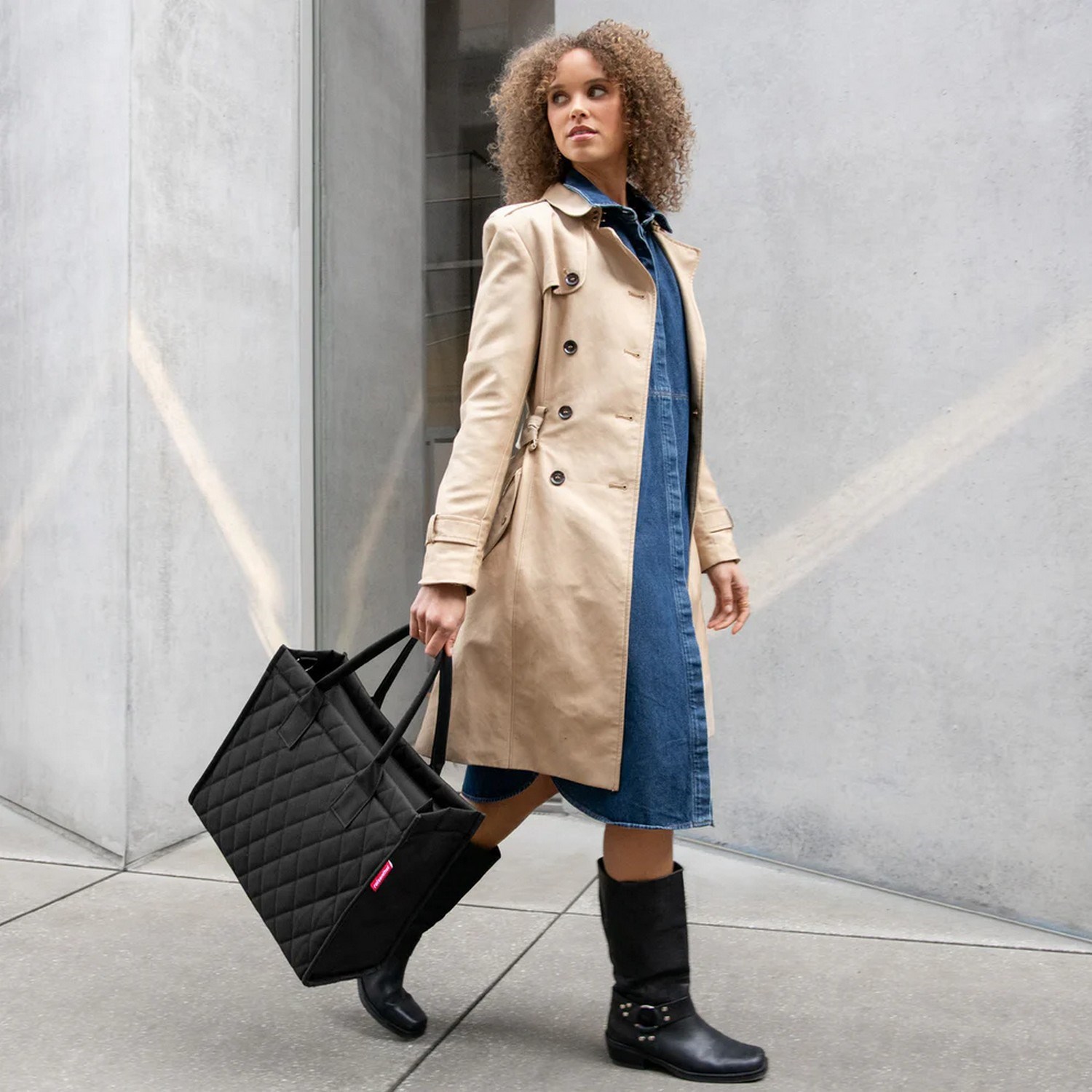 Taška přes rameno Reisenthel Daily Shopper business rhombus black_0