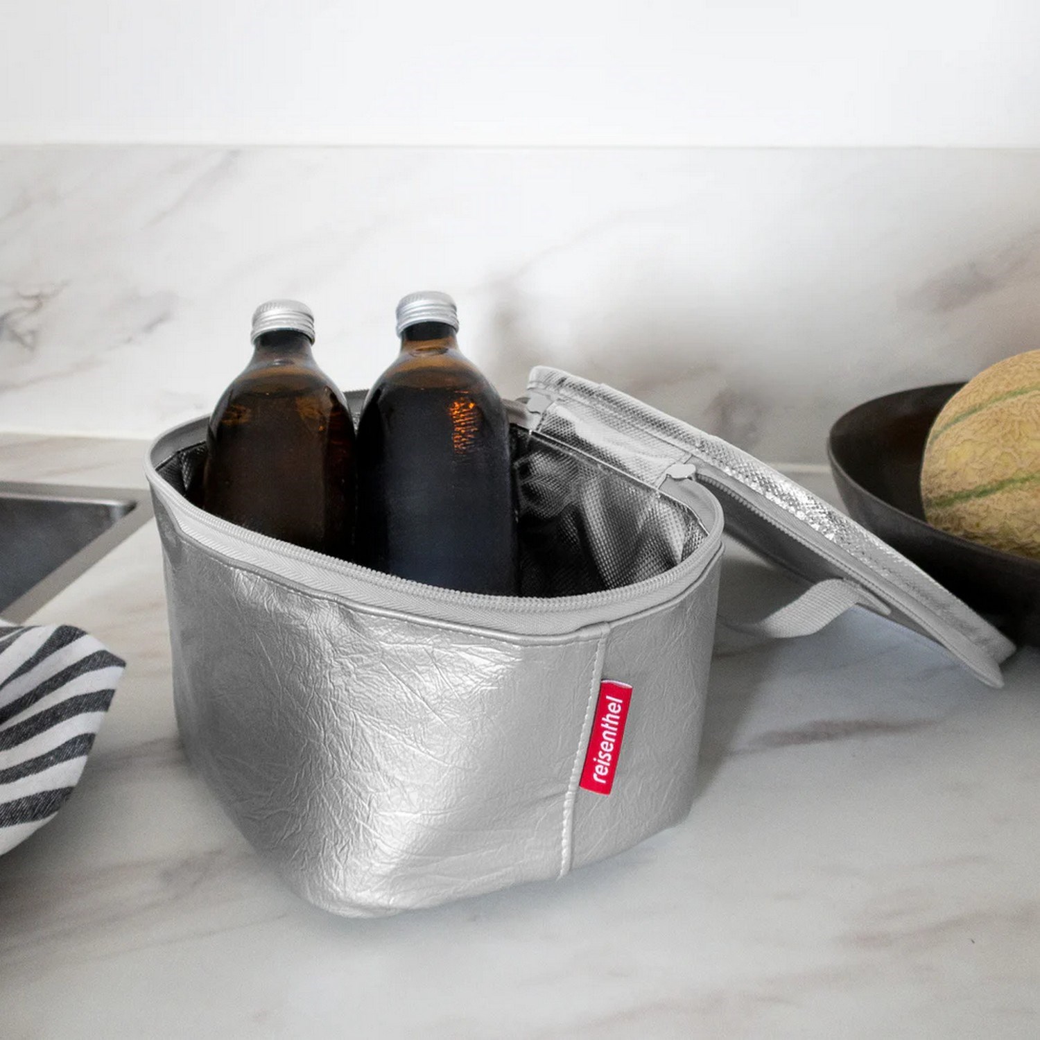Termobox Reisenthel Coolerbag S pocket silver crackle_0