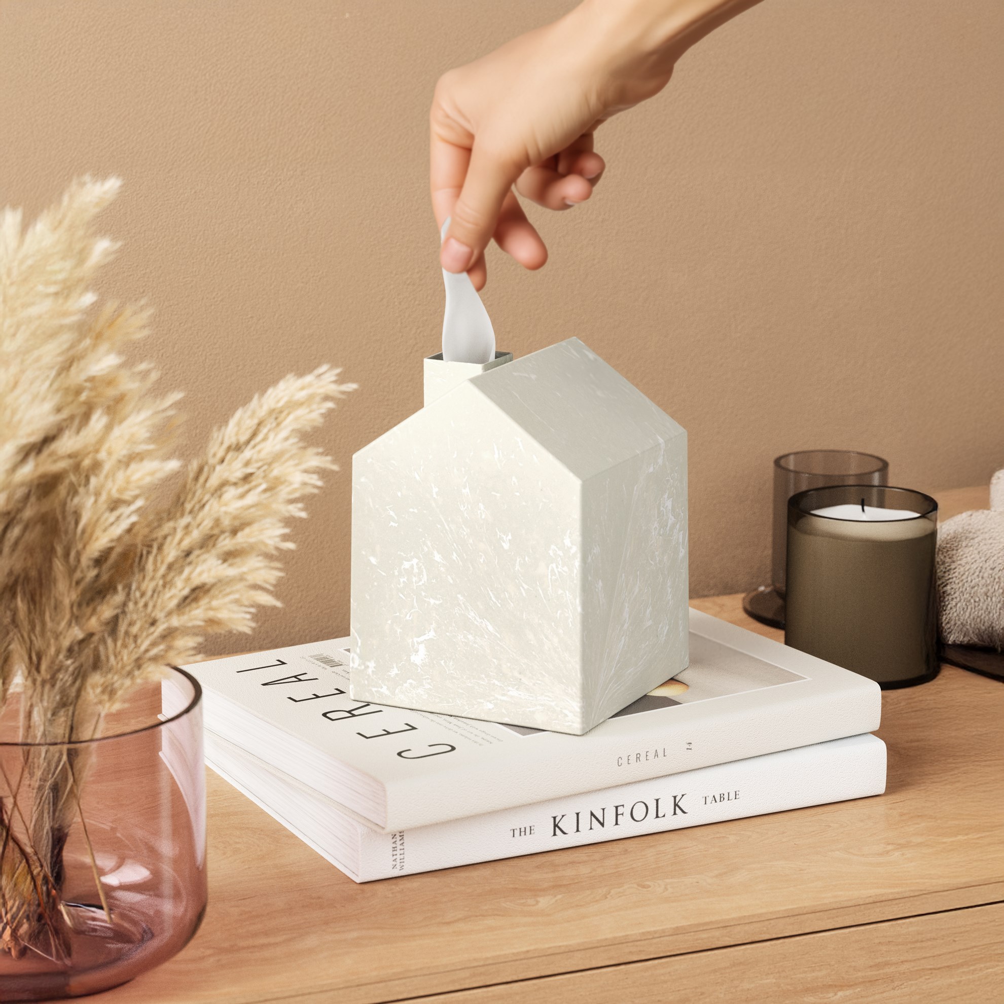 Kryt krabičky papírových kapesníků Umbra CASA ocean sand_1