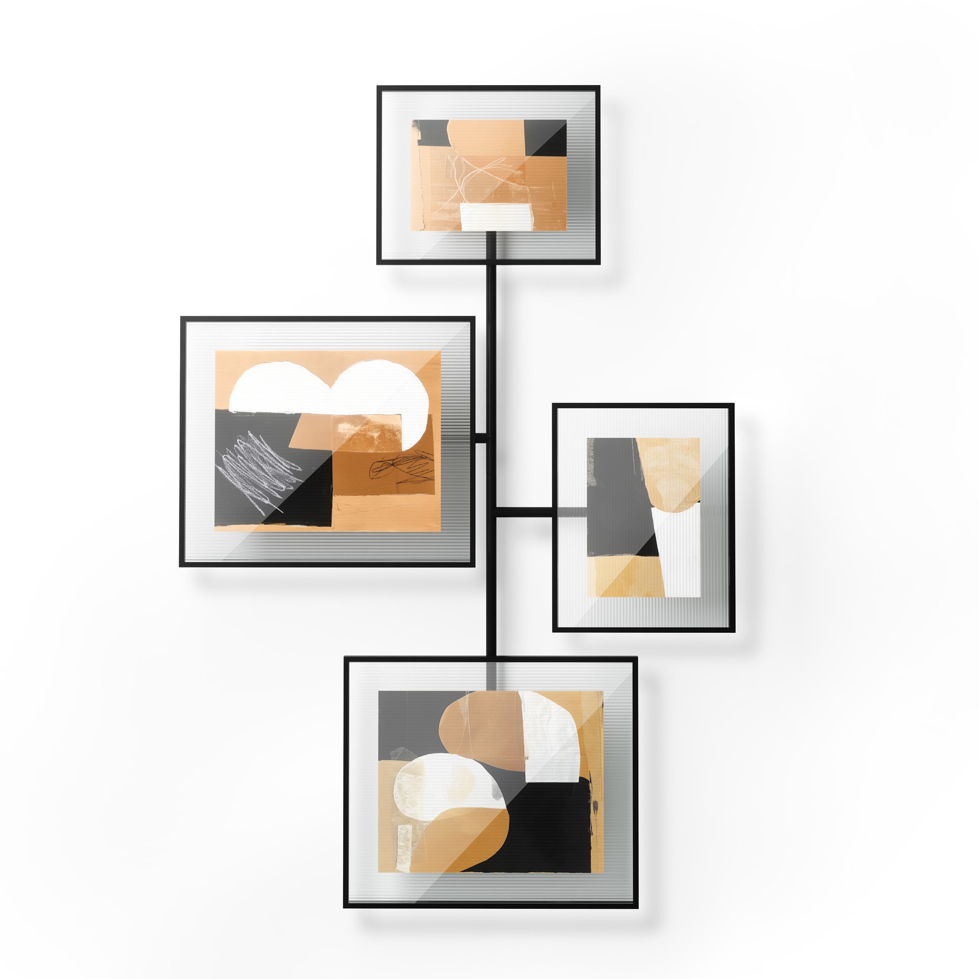 Nástěnné fotorámečky Umbra FLUTE SET/4ks černé_0