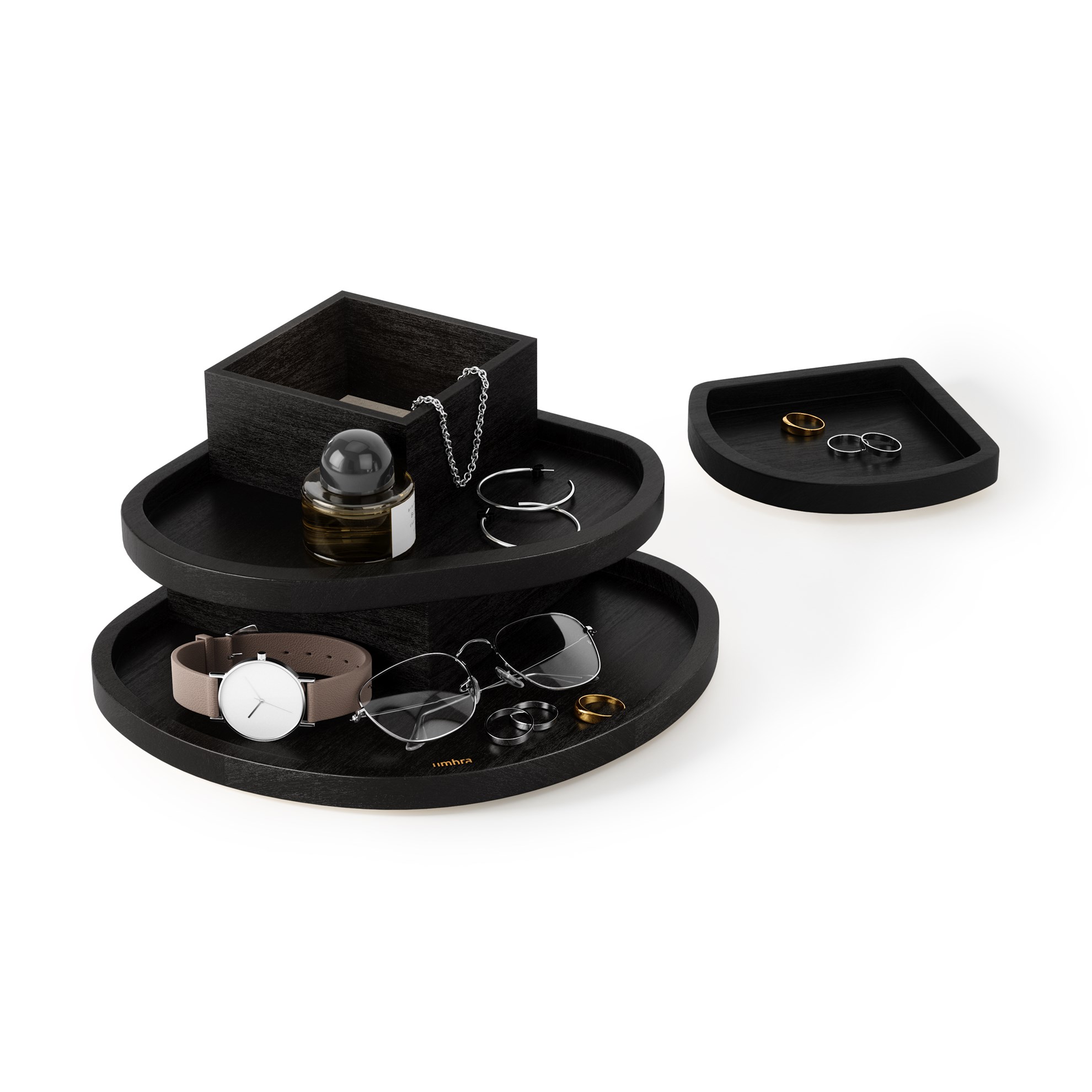 Organizér/šperkovnice Umbra COVE černý_4