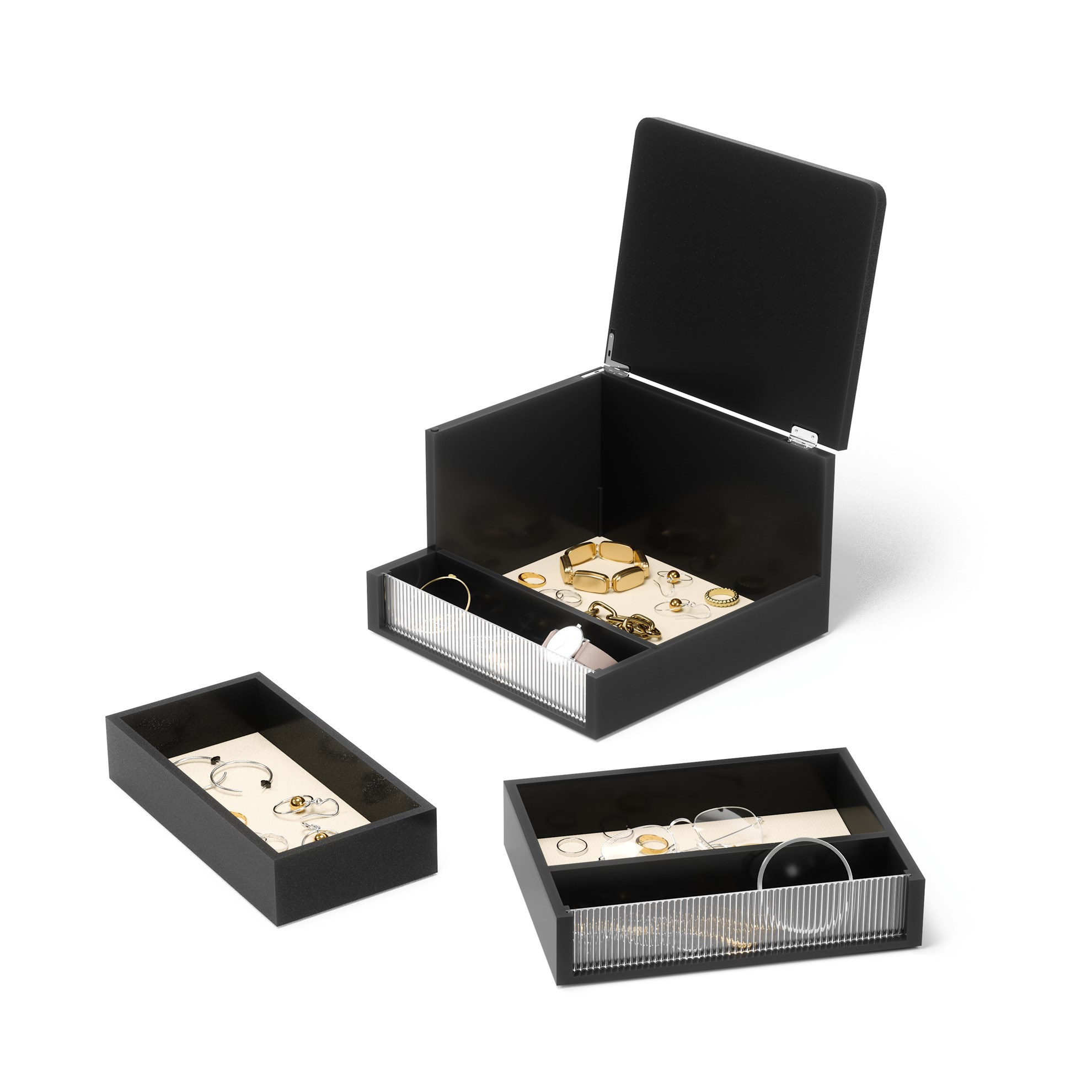 Organizér/šperkovnice Umbra MALIBU černá_4