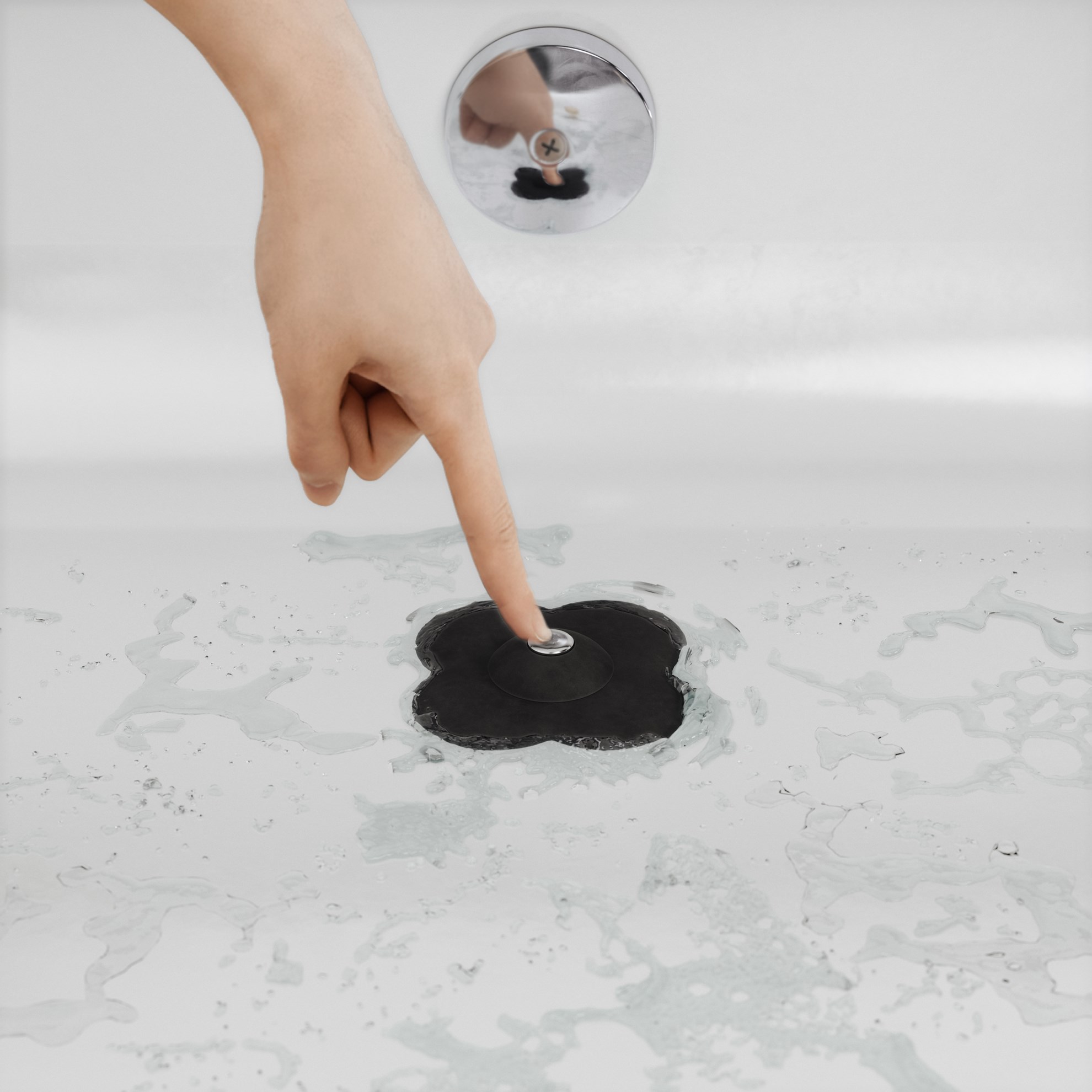 Sítko do dřezu/vany Umbra MLOOM černé_1