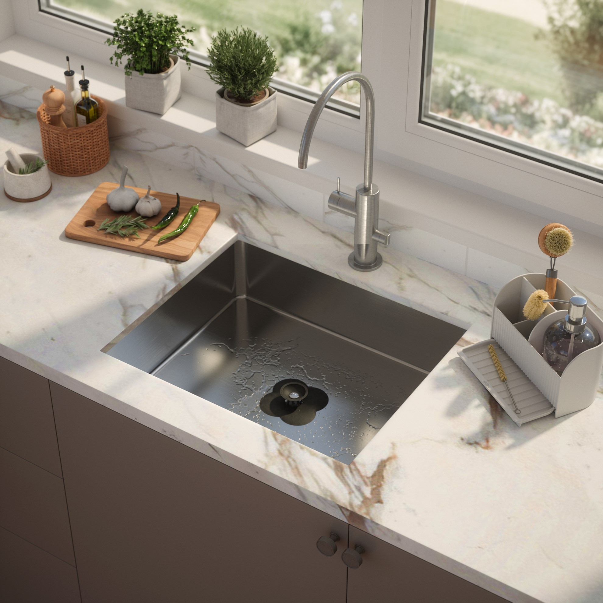 Sítko do dřezu/vany Umbra MLOOM černé_3