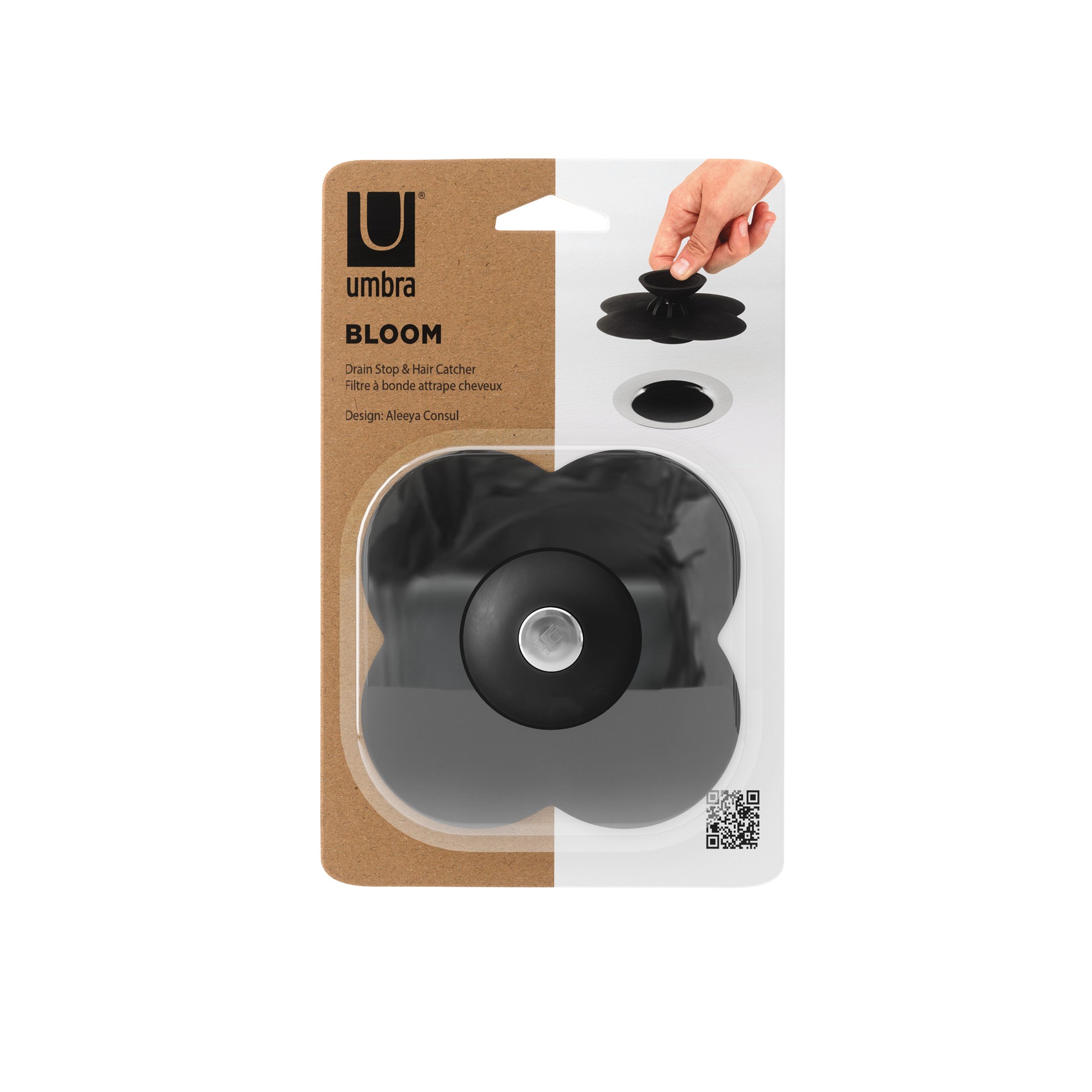 Sítko do dřezu/vany Umbra MLOOM černé_4
