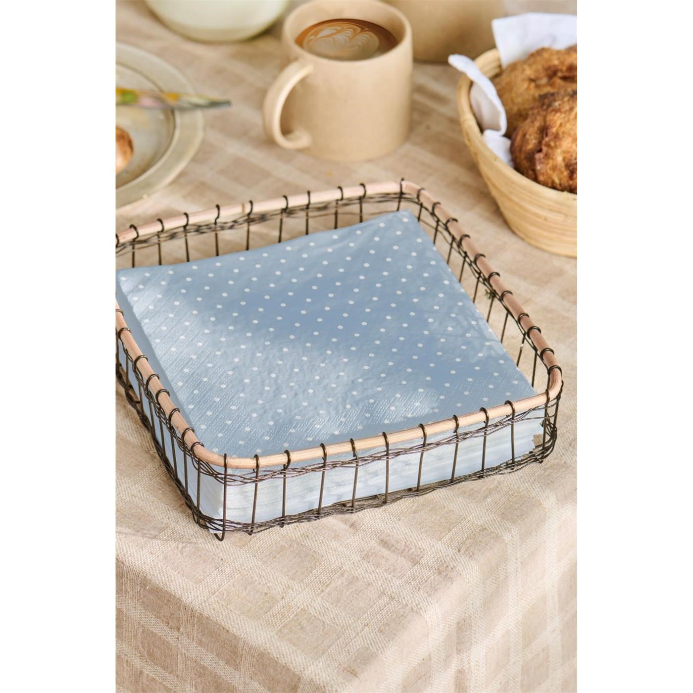 Papírové ubrousky Ib Laursen s motivem květů BAL/50ks modré_0