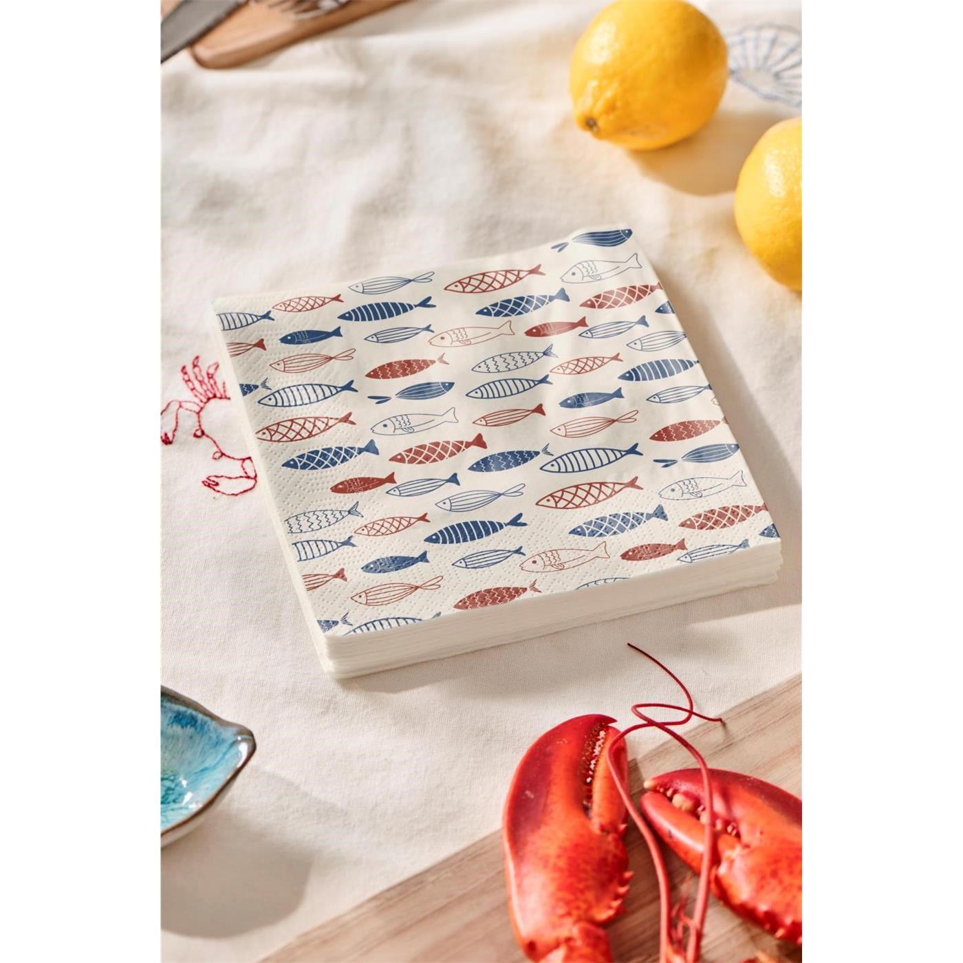 Papírové ubrousky Ib Laursen s motivem ryby BAL/20 ks_0