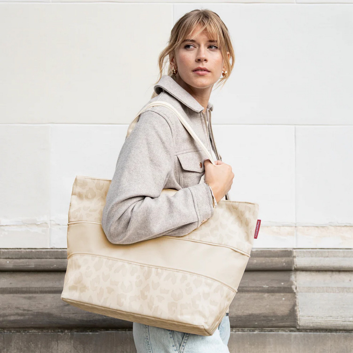 Chytrá taška přes rameno Reisenthel Shopper e1 leo vanilla_1