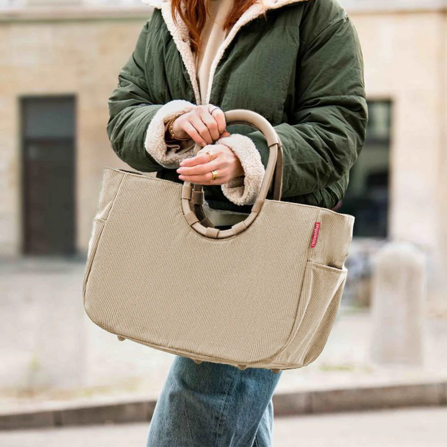Módní taška Reisenthel Loopshopper L frame cord sand_1