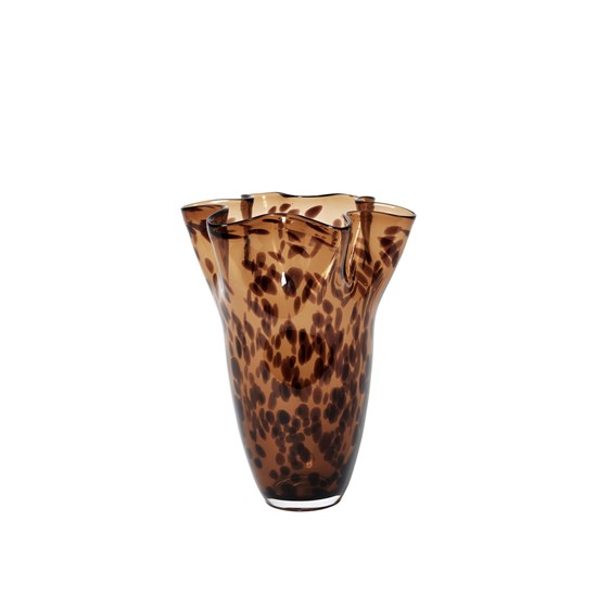 Skleněná váza Broste LIVA V.31,5 cm hnědá_2