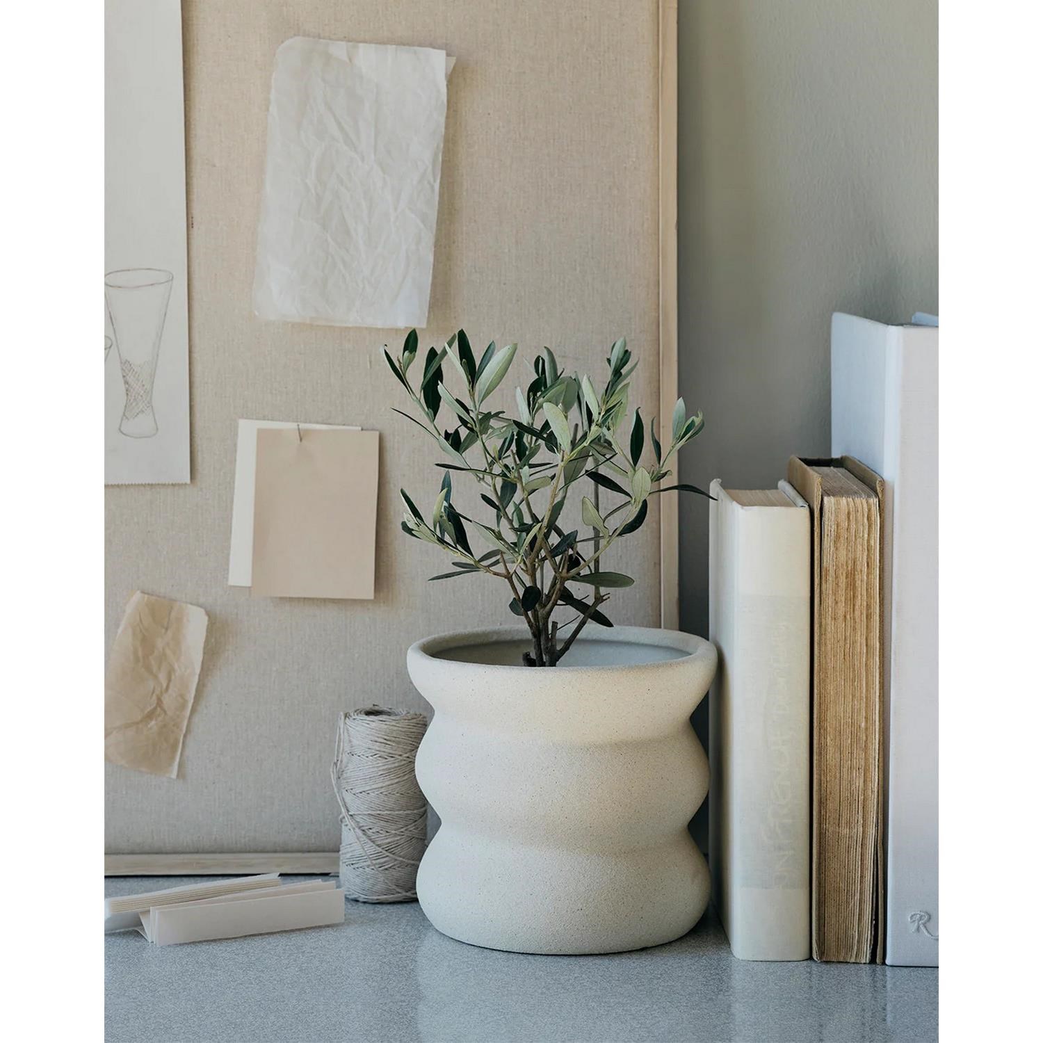 Květináč Broste MINNA V.16 cm bílý_0