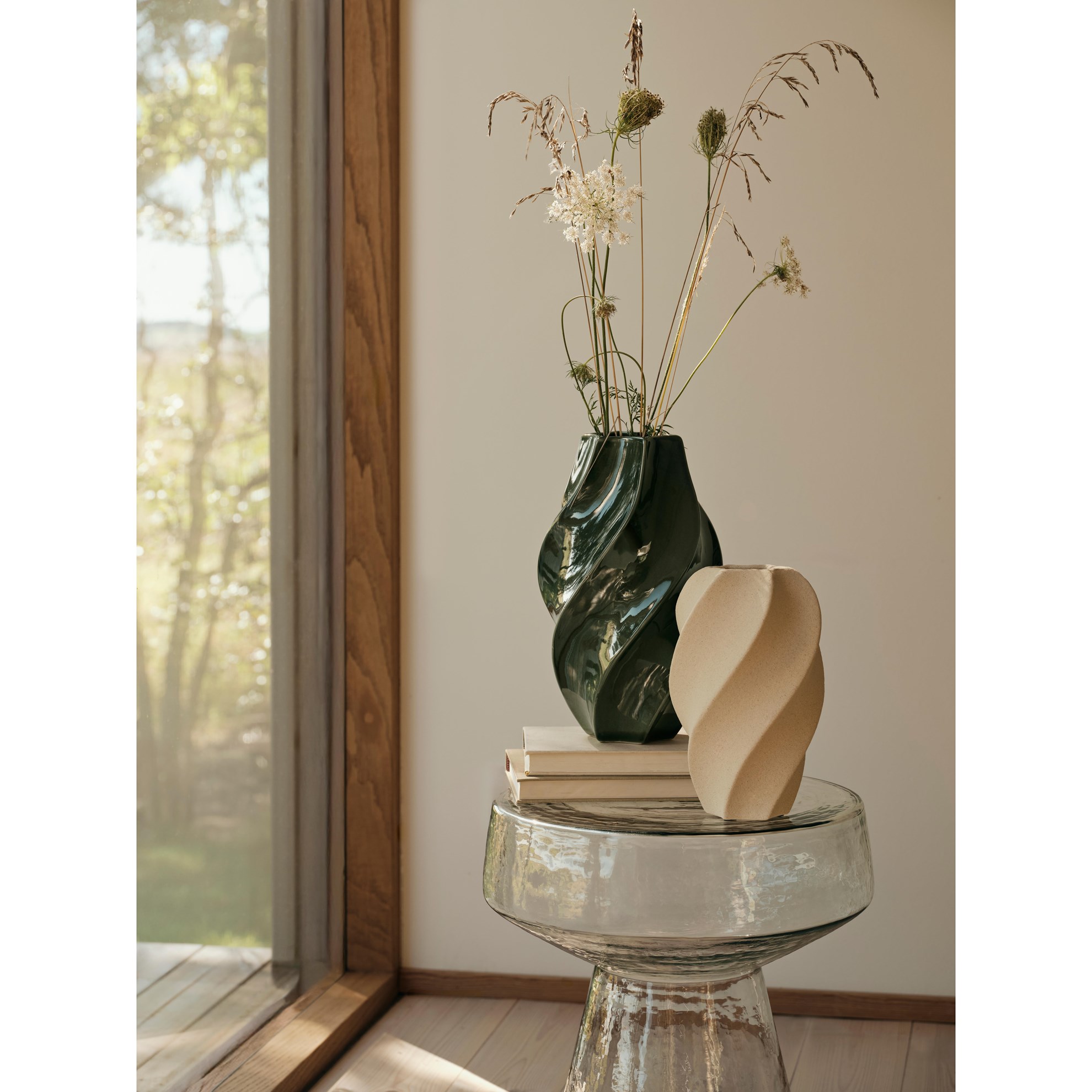 Váza Broste ODETTE V.32 cm zelená_0