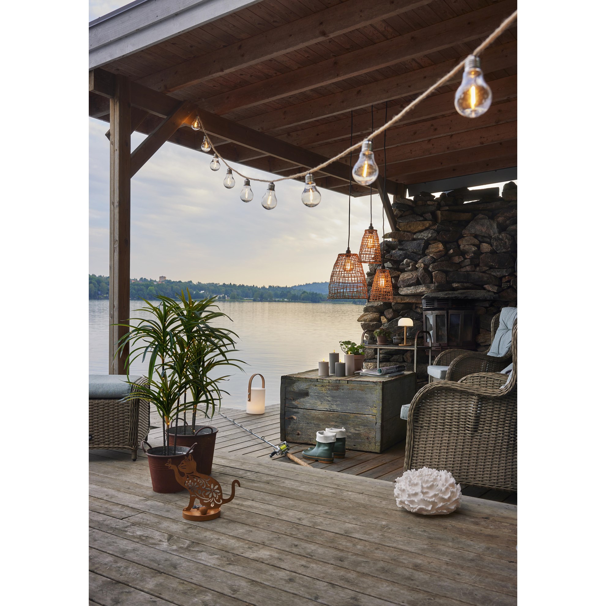 LED stolní lampa TARA V.28cm hnědá_3