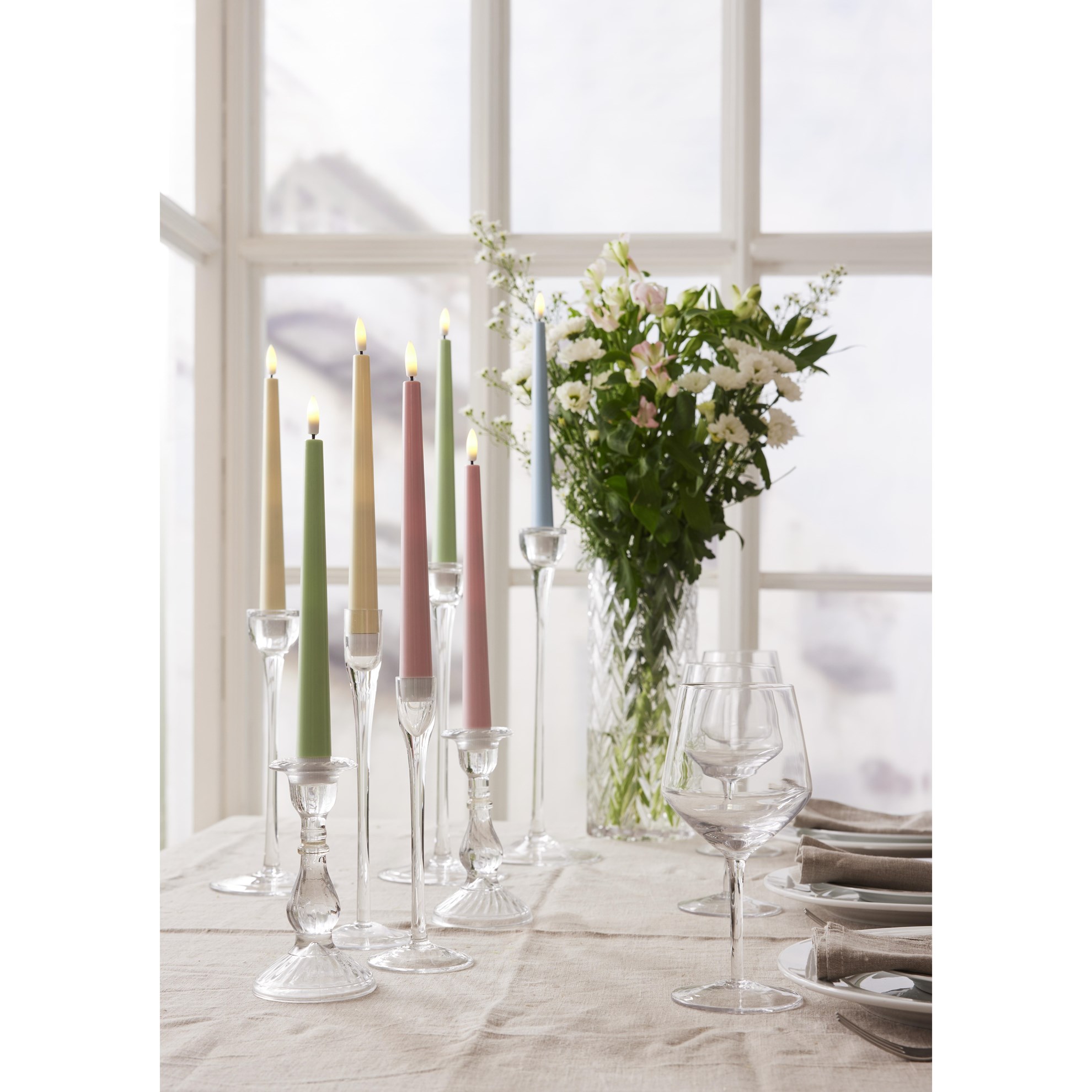 LED svíčka FLAMME CANDY 26 cm SET/2ks žlutá_0