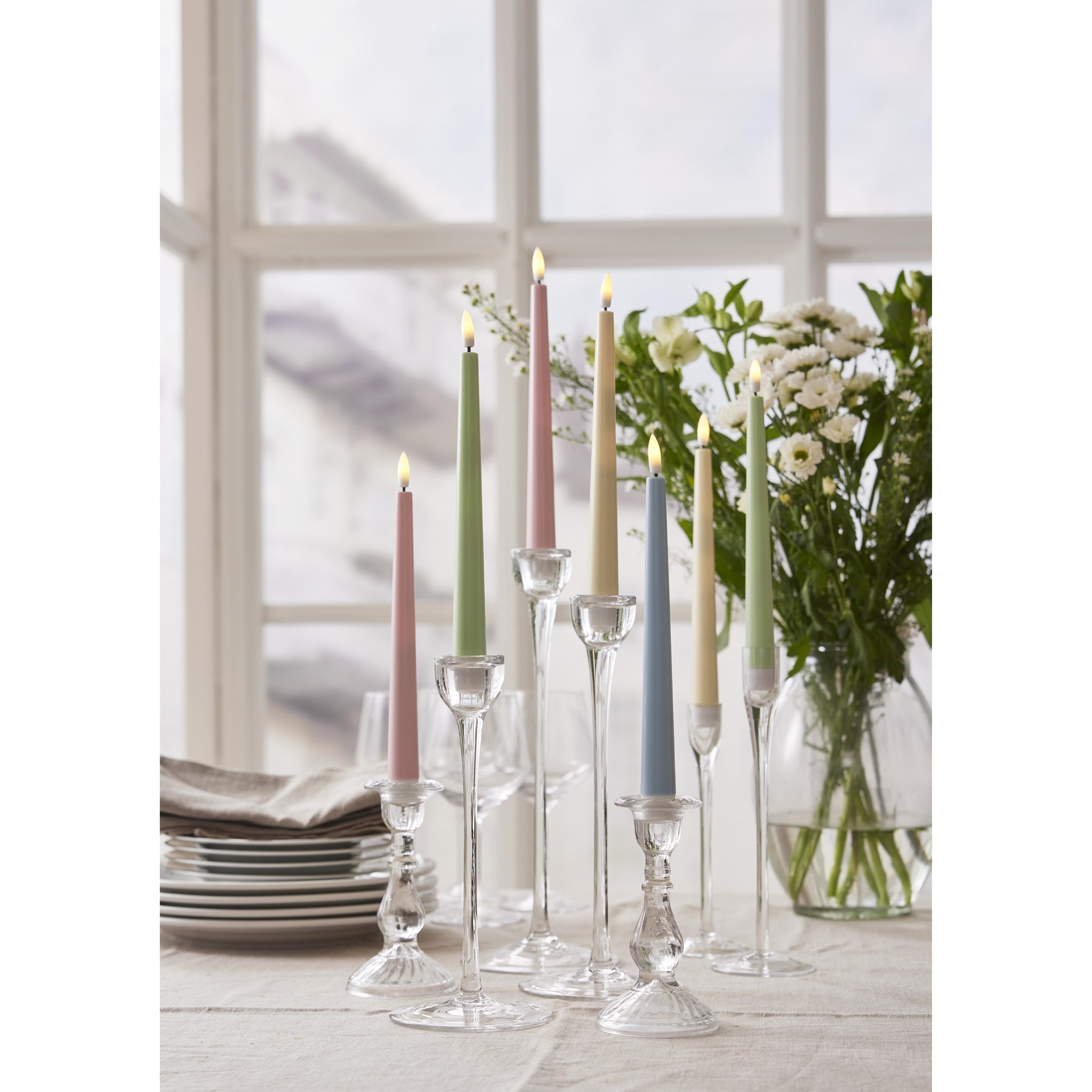 LED svíčka FLAMME CANDY 26 cm SET/2ks růžová_1