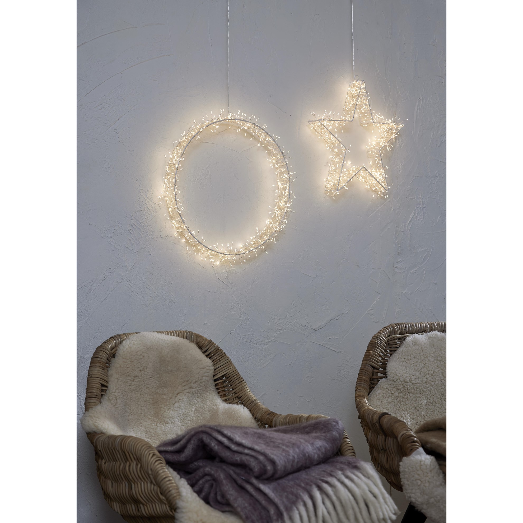 Závěsný svítící věnec BONFIRE 640xLED P.37cm čirý_1