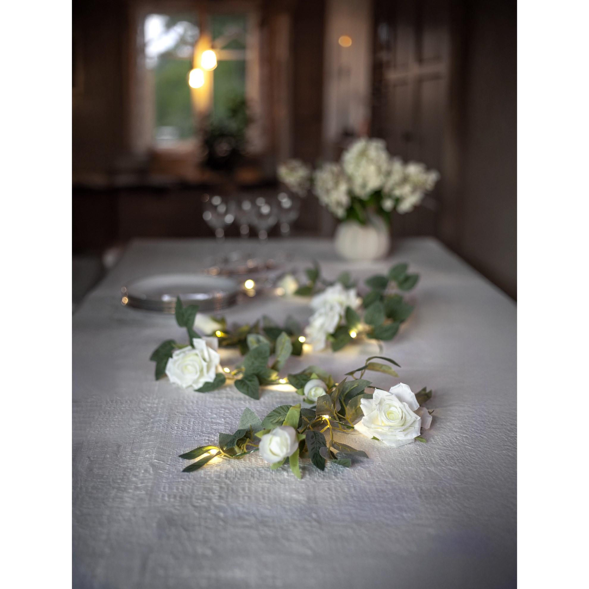 LED dekorační girlanda ROZA 20x LED D.2m zelená_0